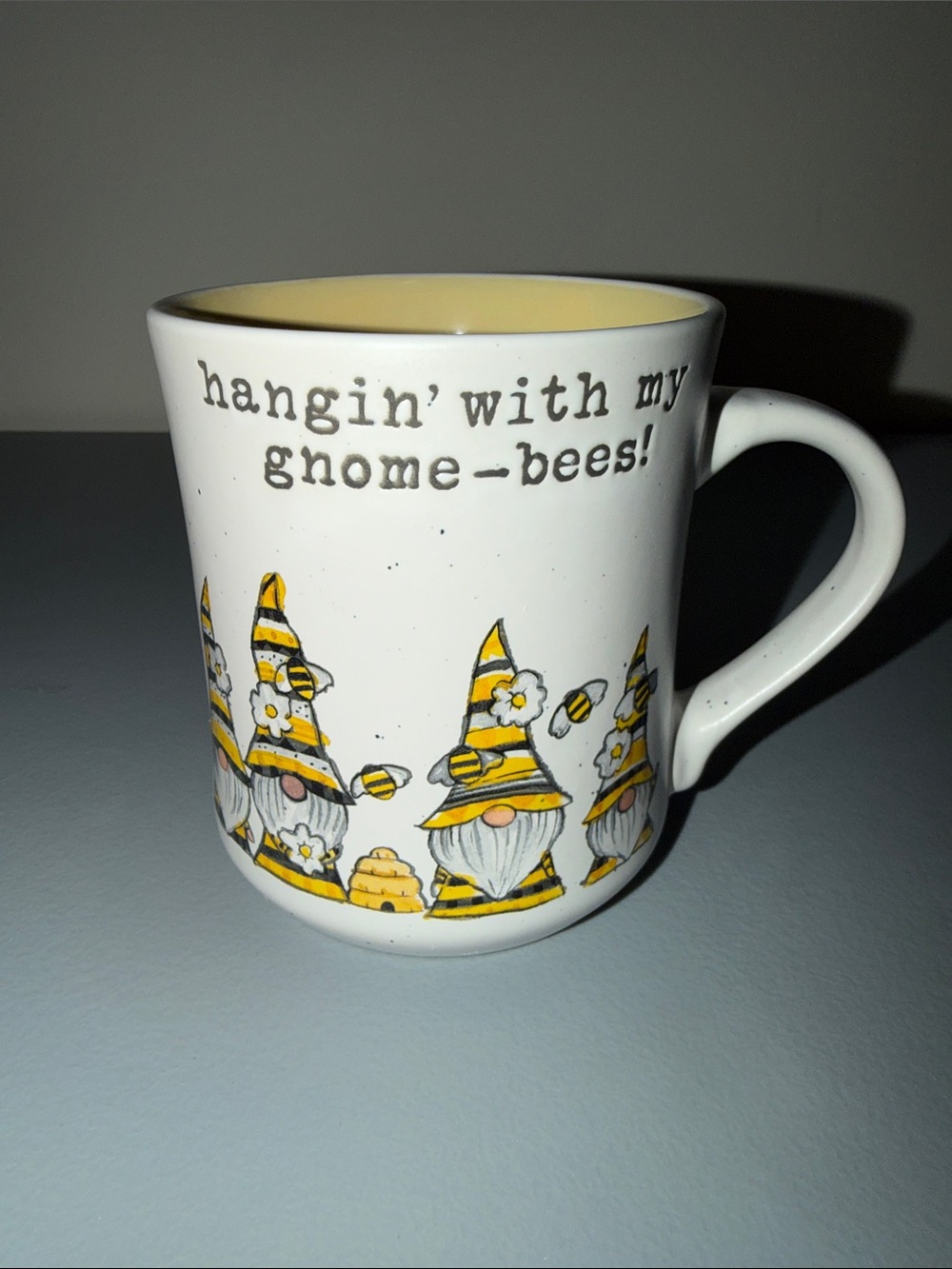 Heartland Hive "Hangin' with My Gnome-bees" Hand Painted Ceramic Mug